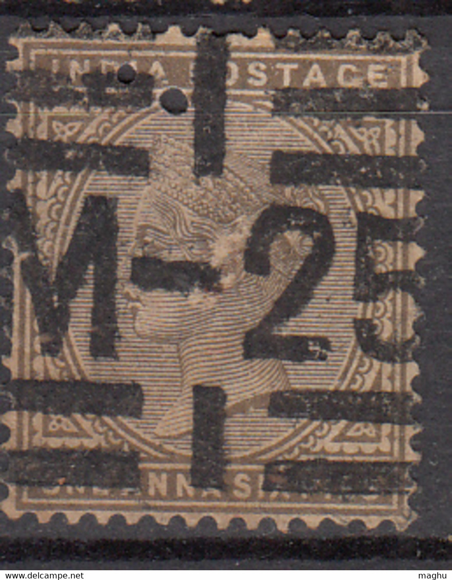 Cancellation Of  JC Type 32a / Martin  /17b, QV British India India Used, Early Indian Cancellation (Pin Hole) - 1858-79 Compañia Británica Y Gobierno De La Reina