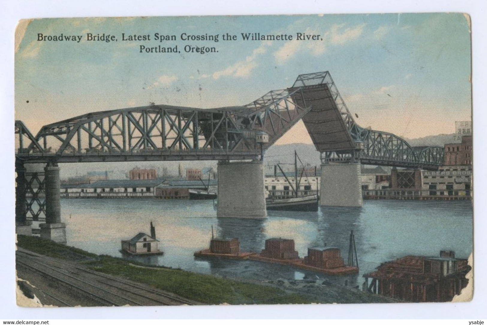 Broadway Bridge, Latest Span Crossing The Willamette River. Portland Orgeon - 1914 - Portland