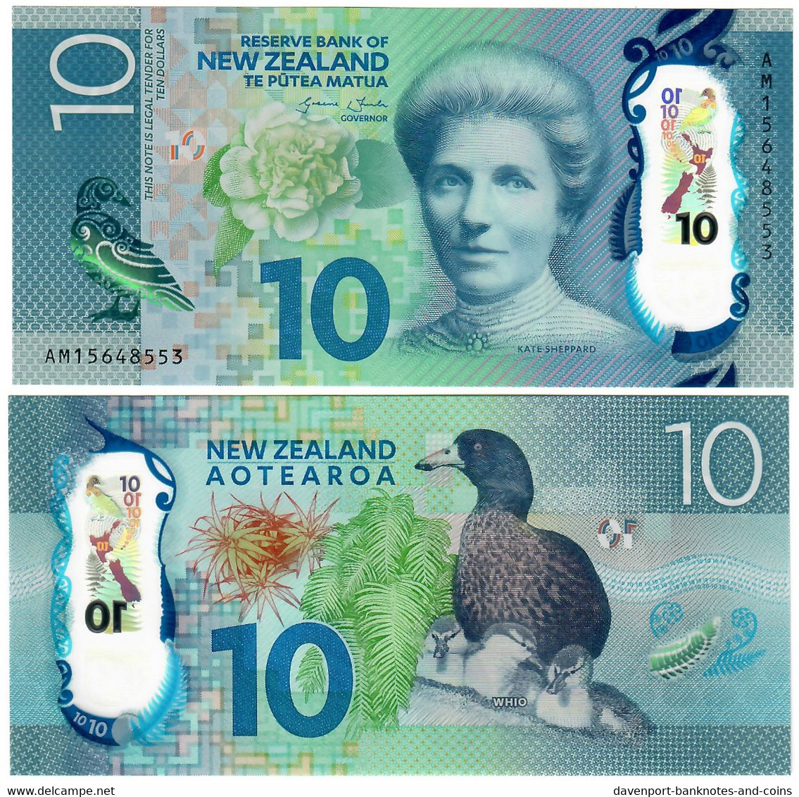 New Zealand 10 Dollars 2015 UNC - Neuseeland