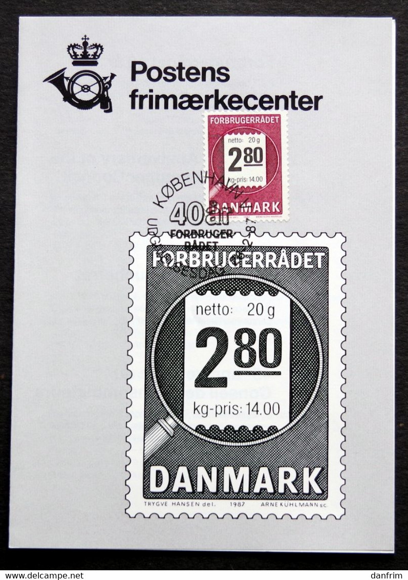 Denmark 1987     Consumer Council   MiNr.890 FDC  ( Lot Ks) - FDC