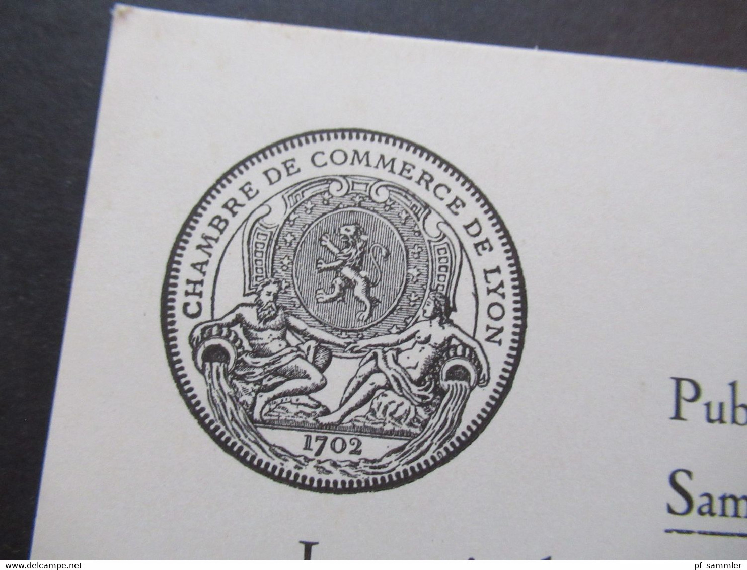 Frankreich 1920er Jahre Originale Einladungskarte Chambre De Commerce De Lyon Dejeuner Musée Lyonnais Des Arts Decorati - Tickets - Entradas