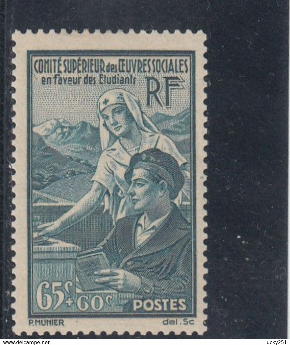 France - Année 1938 - Neuf** - N°YT 417- Au Profit Des Oeuvres Sociales En Faveur Des étudiants - Unused Stamps