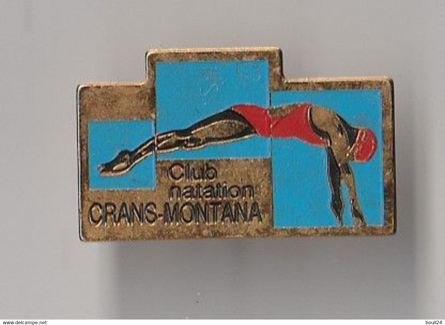 PIN'S THEME  SPORT  NATATION  CLUB DE CRANS  MONTANA EN SUISSE - Schwimmen