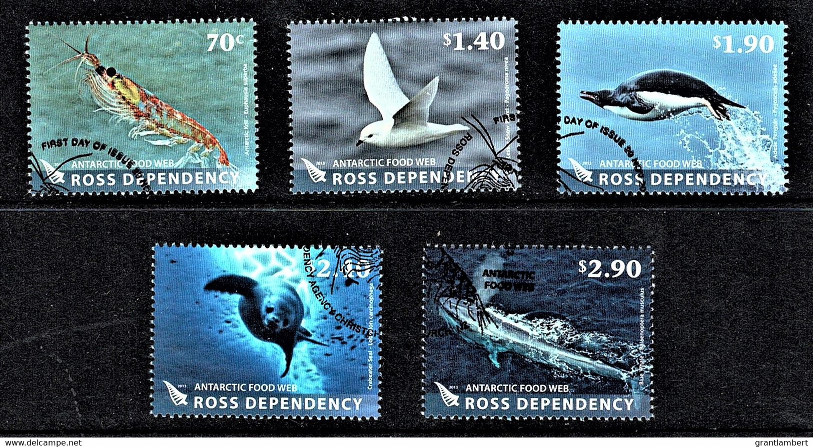 Ross Dependency (NZ) 2013 Antarctic Food Chain Set Of 5 Used - Gebraucht