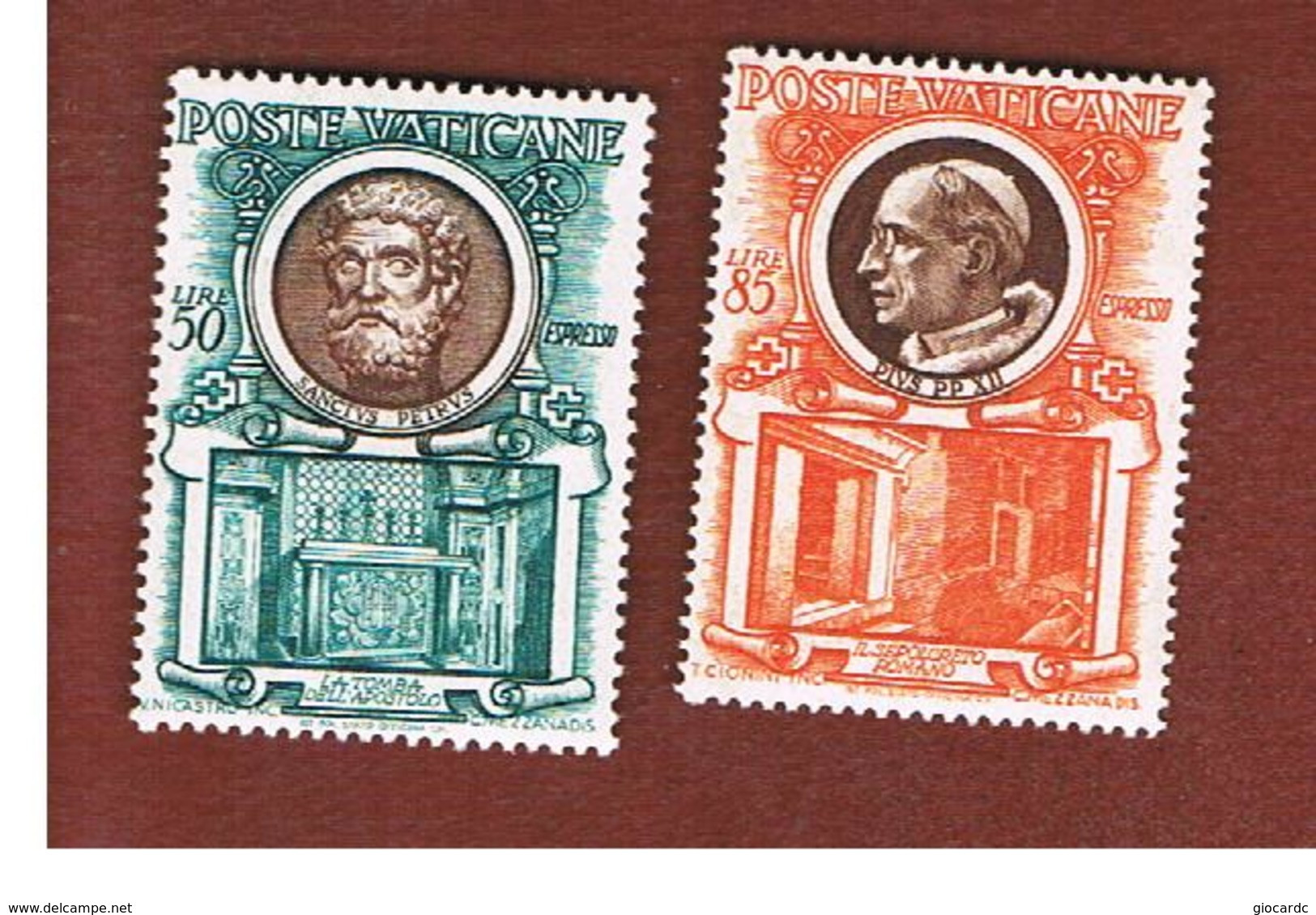 VATICANO - UNIF. E13.E14 ESPRESSO  - 1953 PONTEFICI E BASILICHE (SERIE COMPLETA DI 2) -  (MINT) ** - Exprès