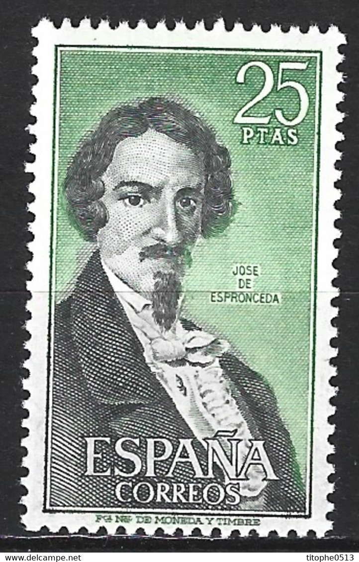 ESPAGNE. N°1726 De 1972. José De Espronceda. - Ecrivains