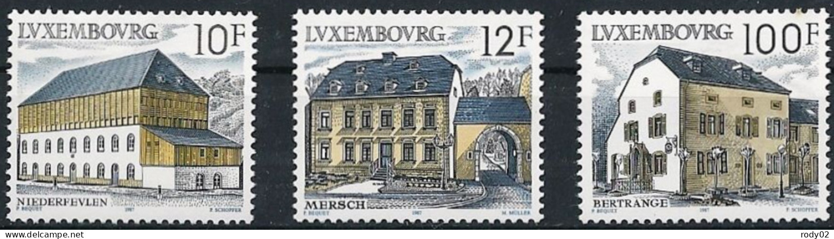 LUXEMBOURG - ARCHITECTURE - N° 1130 A 1132 ET CARNET N° 1338 - NEUF** MNH - Libretti
