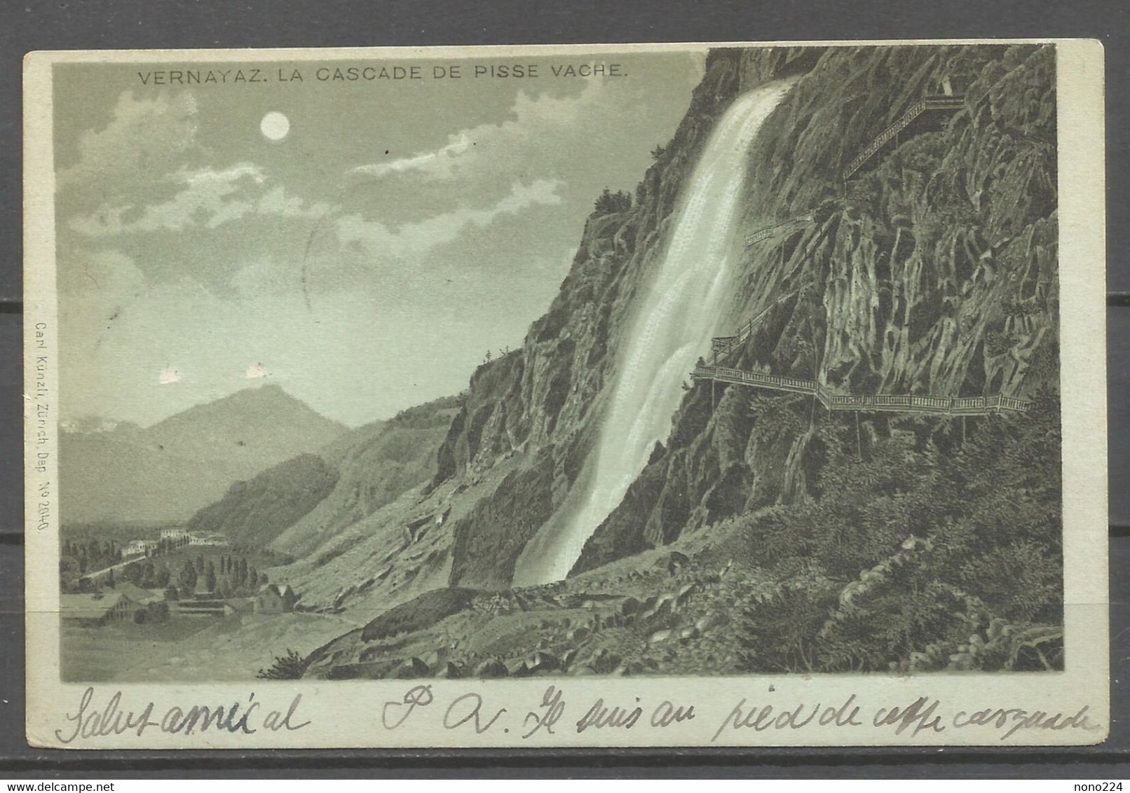 Carte P De 1901 ( Vernayaz. La Cascade De Pisse Vache ) - Vernayaz