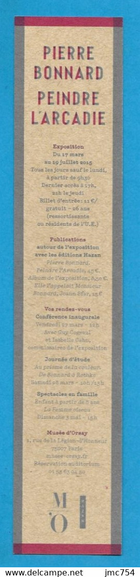 Marque Page.  Pierre Bonnard.   Peindre L'Arcadie.   Peinture.   Bookmark. - Marque-Pages