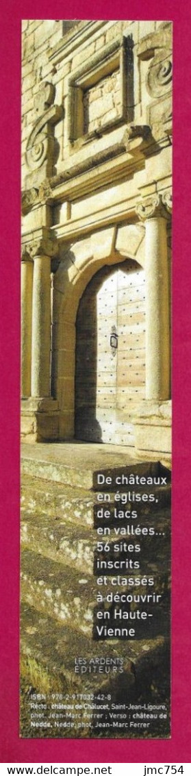Marque Page.  Les Sites Remarquables Du Limousin.   Les Ardents Editeurs.   Recto-verso.   Bookmark. - Marque-Pages