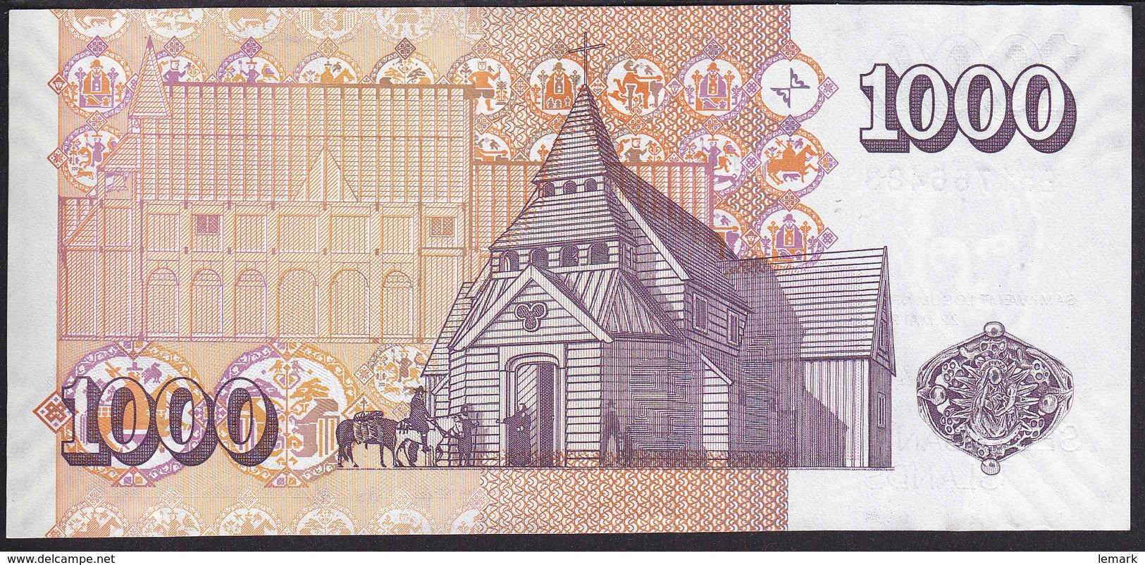 Iceland 1000 Kronur 2001 P59  Signature: Már Guðmundsson UNC - Island