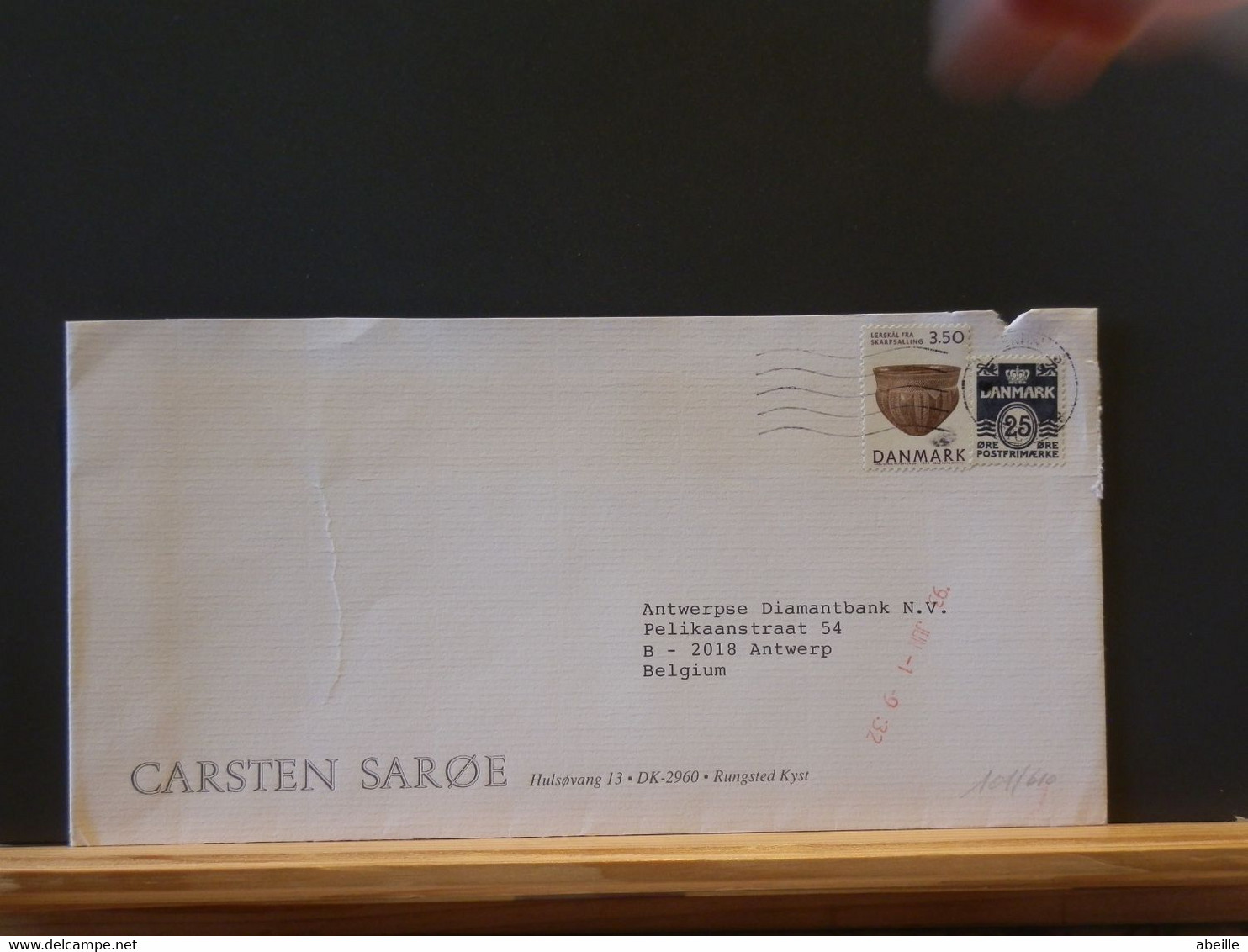 101/610  LETTER DANMARK  1993 TO BELG. - Cartas & Documentos