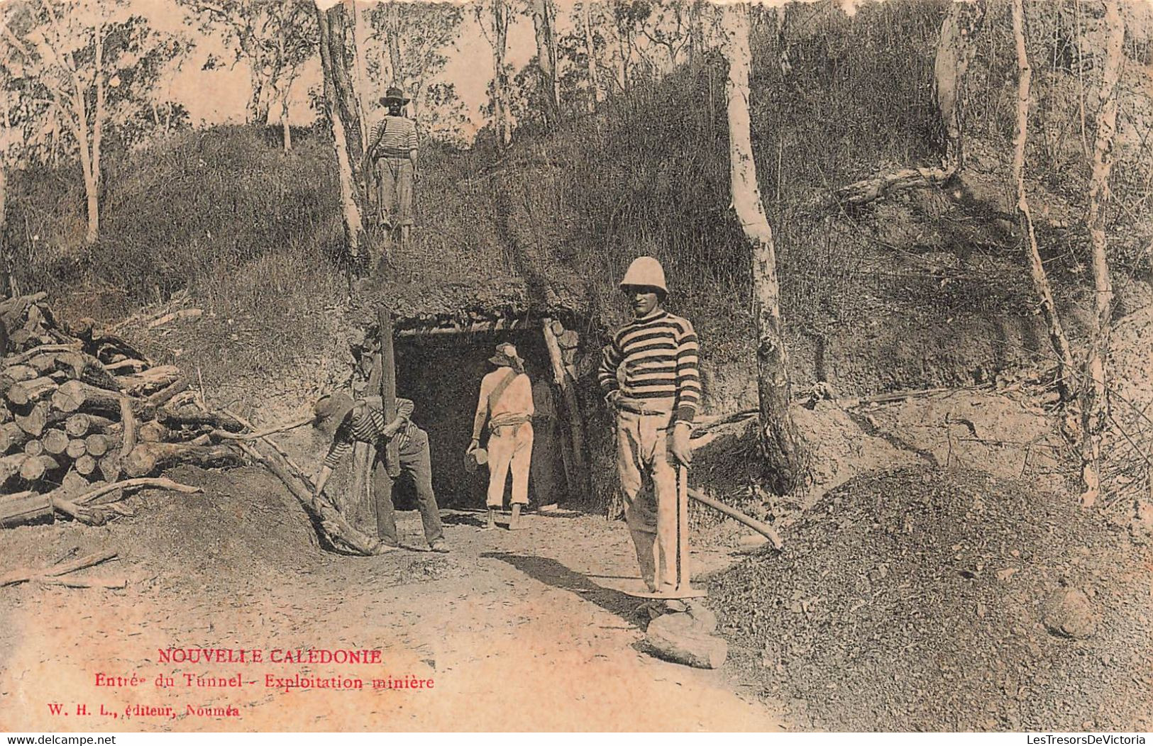 CPA NOUVELLE CALEDONIE - Entrée Du Tunnel Exploitation Miniere - W H L Editeur - Mine - Nouvelle-Calédonie