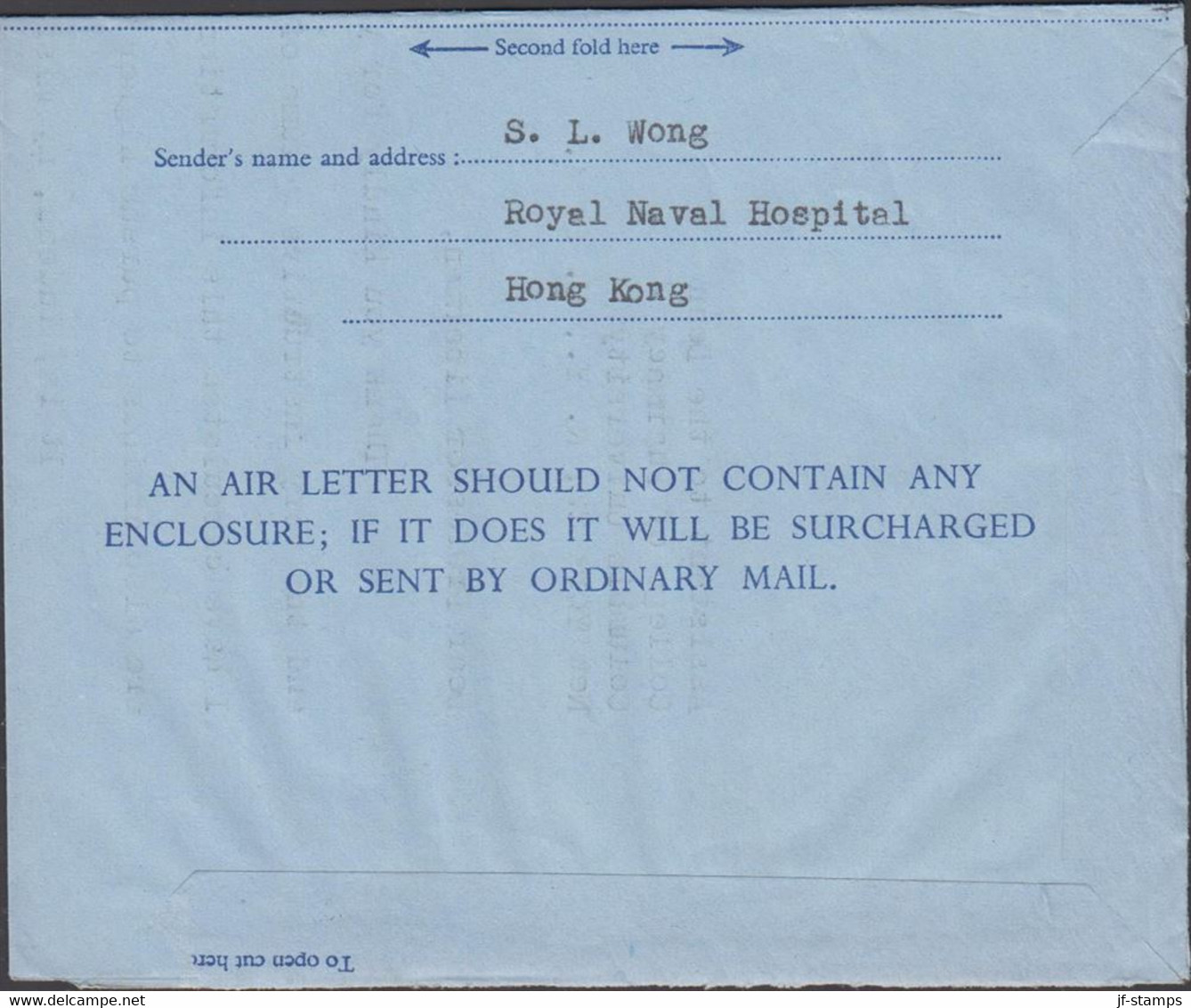 1957. HONG KONG. AEROGRAMME Elizabeth FIFTY CENTS To USA From HONG KONG 1 AP 57. - JF427143 - Postwaardestukken