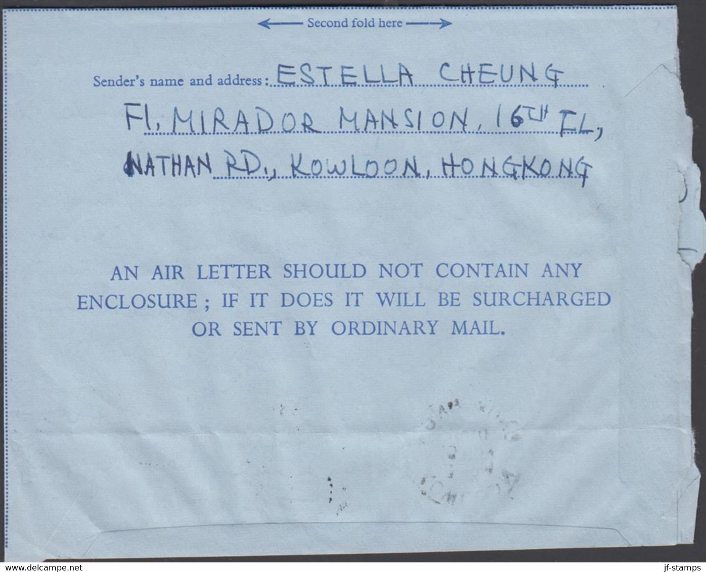 1960. HONG KONG. AEROGRAMME Elizabeth FIFTY CENTS To USA From HONG KONG 16 NO 60. - JF427144 - Interi Postali