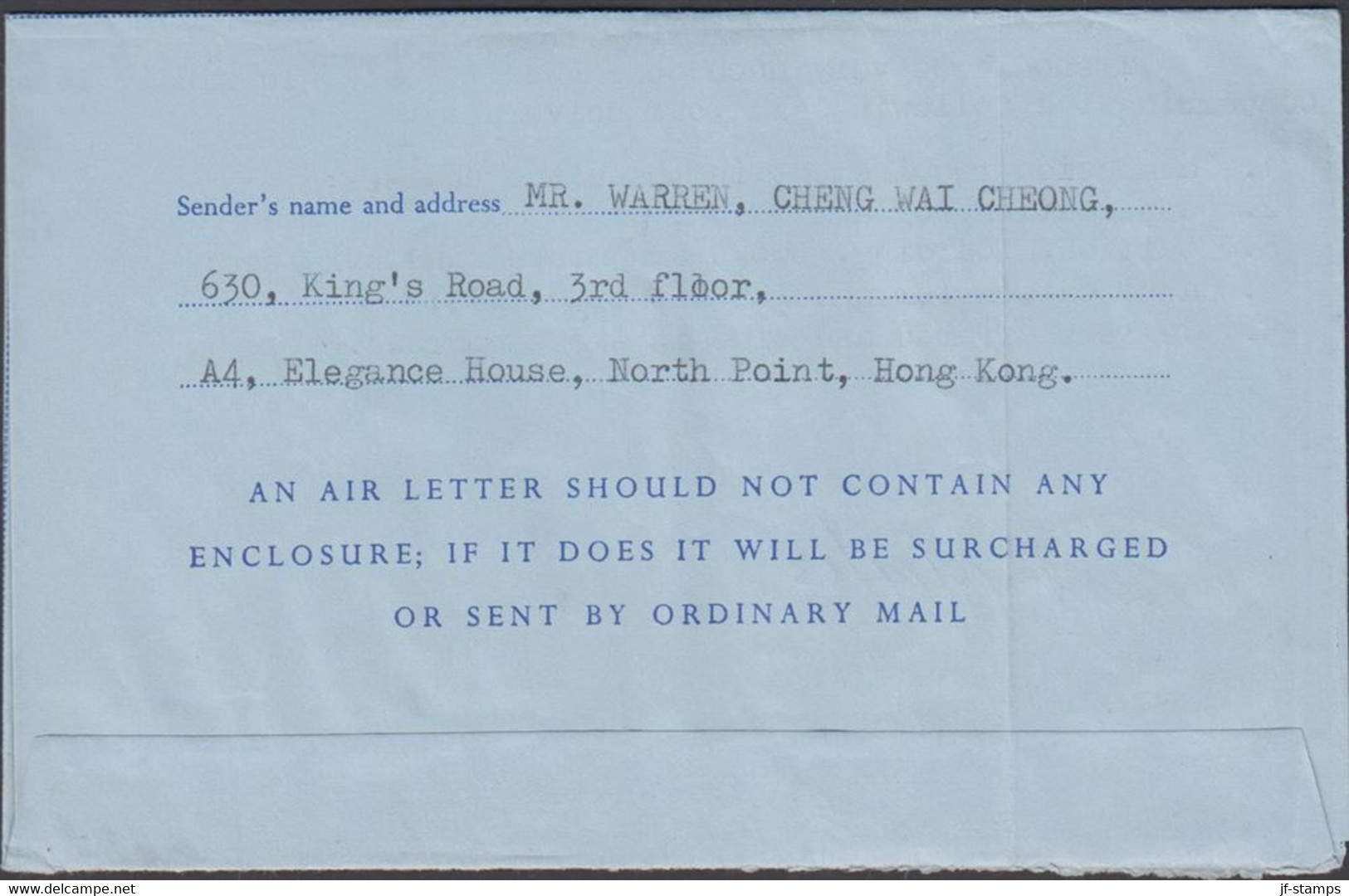 1963. HONG KONG. AEROGRAMME Elizabeth 50 C To USA From HONG KONG 6 OC 63. - JF427146 - Entiers Postaux