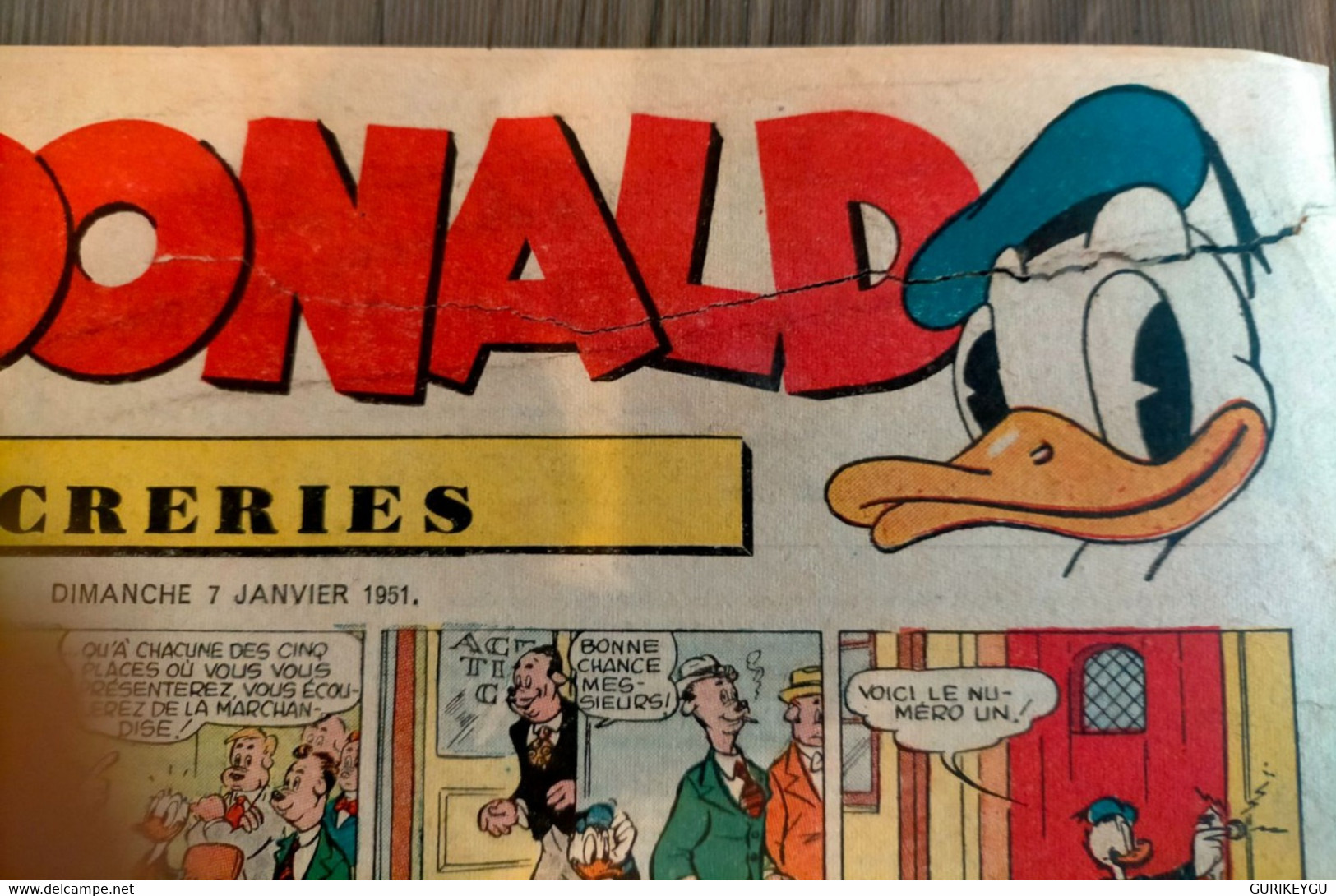 HARDI Présente DONALD N° 198 GUY L'ECLAIR Pim Pam Poum TARZAN MANDRAKE Luc Bradefer Le Pere LACLOCHE 07/01/1951 - Donald Duck