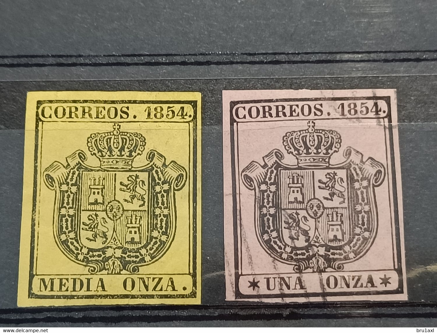Spain 1854 Official Service Yv 1-2 Ed 28-29 (10) - Servicios
