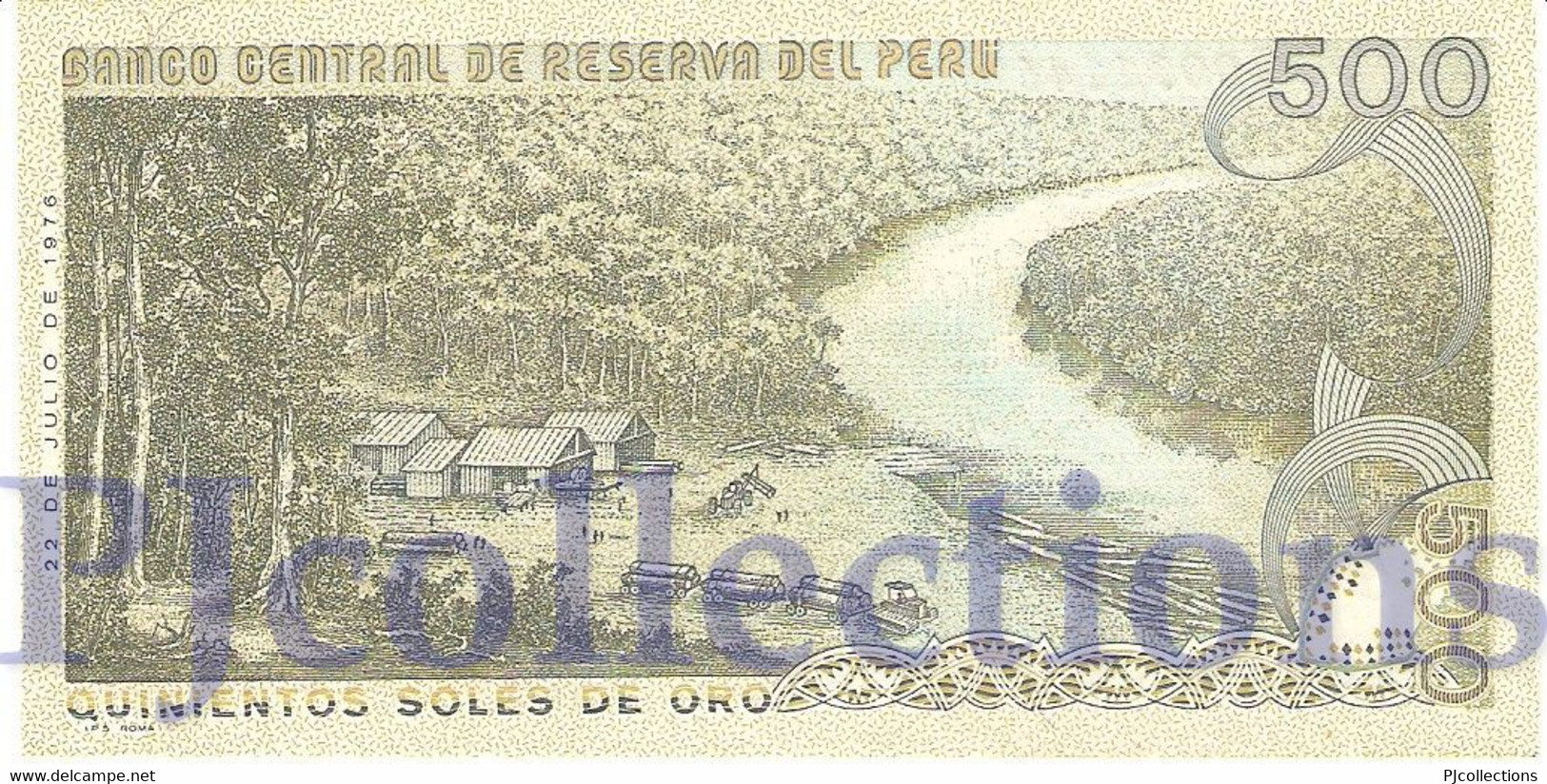 PERU' 500 SOLES ORO 1976 PICK 115 AU - Pérou