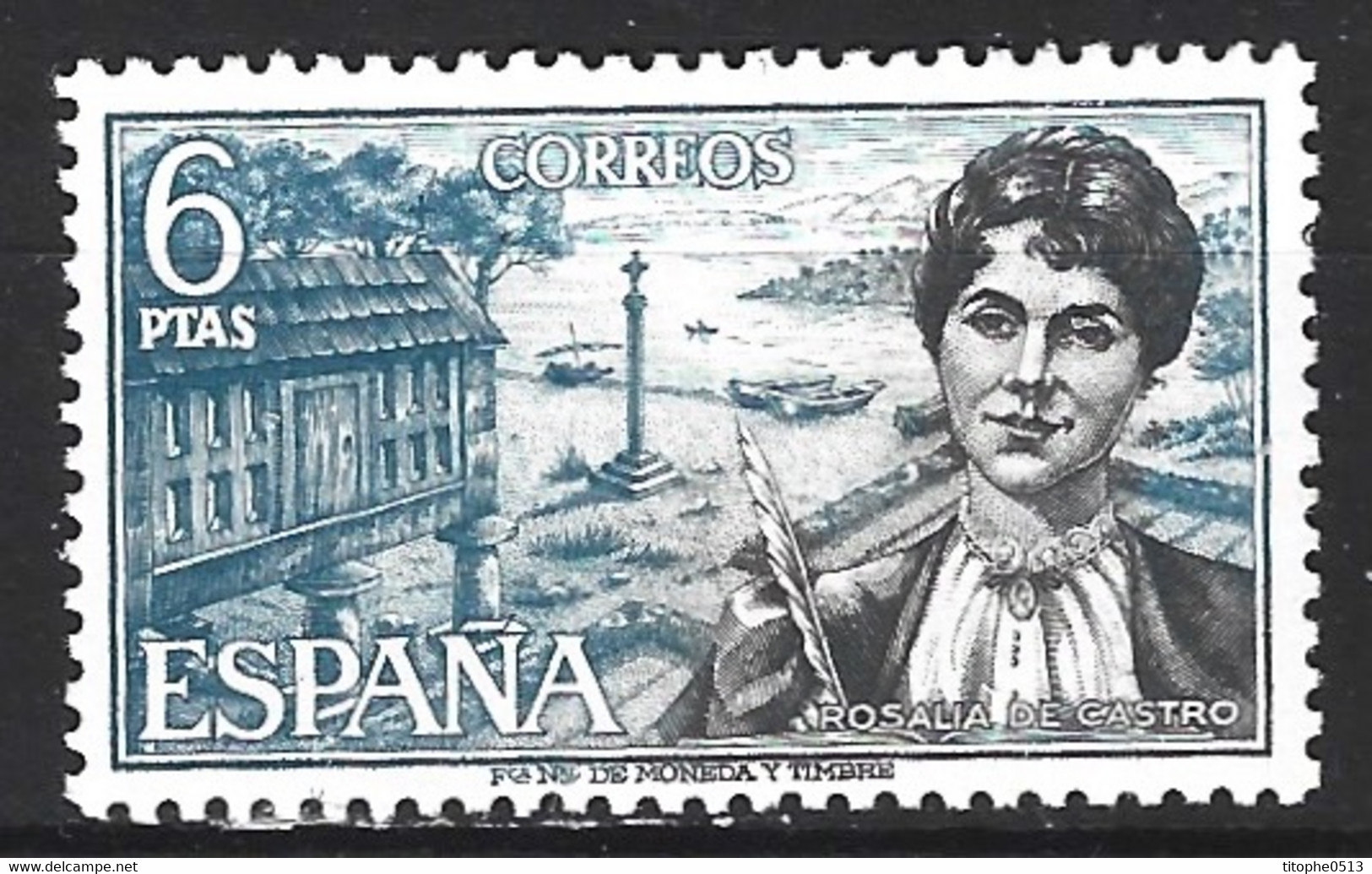 ESPAGNE. N°1520 De 1968. Rosalia De Castro. - Ecrivains