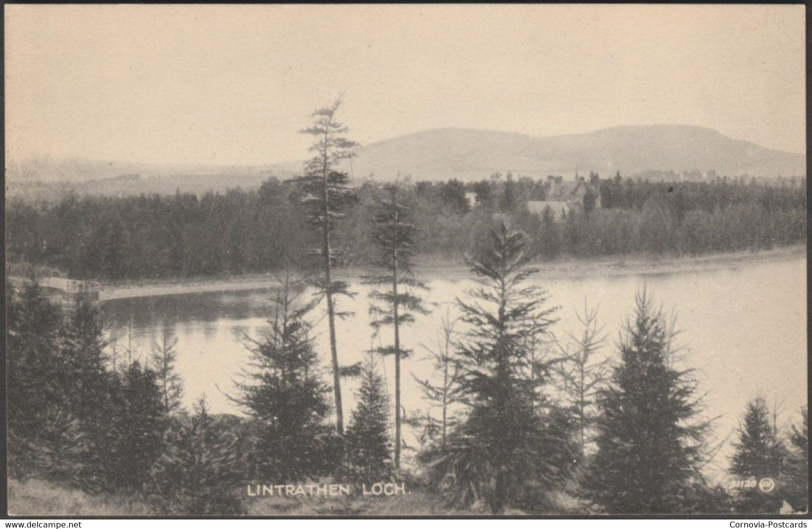 Lintrathen Loch, Angus, 1926 - Valentine's Postcard - Angus