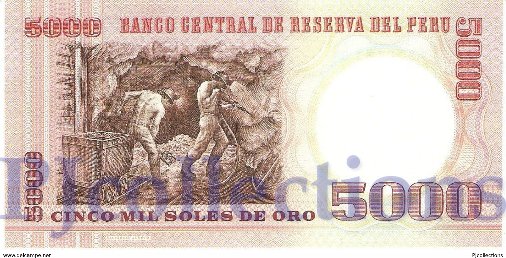 PERU' 5000 SOLES ORO 1985 PICK 117c UNC - Pérou