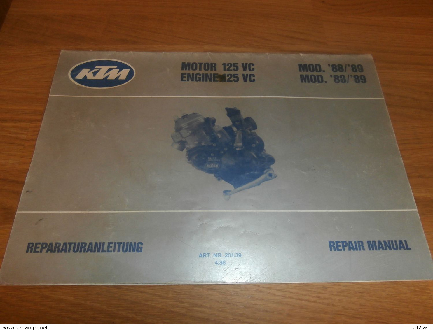KTM 125 VC , Bj. 1988/89 , Moto Cross , Motor - Reparaturhandbuch , Engine Manual Motocross , Handbuch , Oldtimer Buch ! - Motos