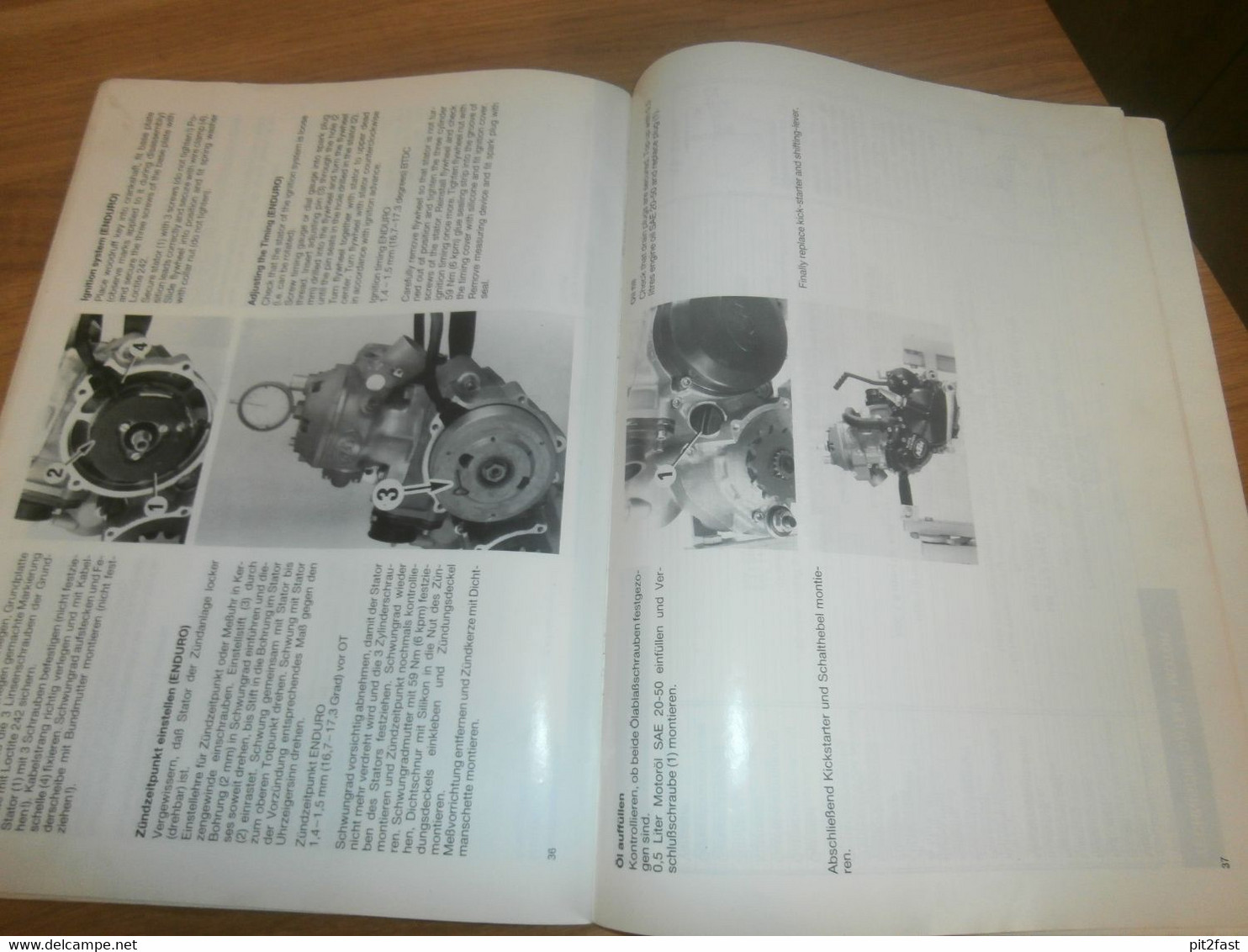 KTM 125 VC , Bj. 1988/89 , Moto Cross , Motor - Reparaturhandbuch , Engine Manual Motocross , Handbuch , Oldtimer Buch ! - Motos