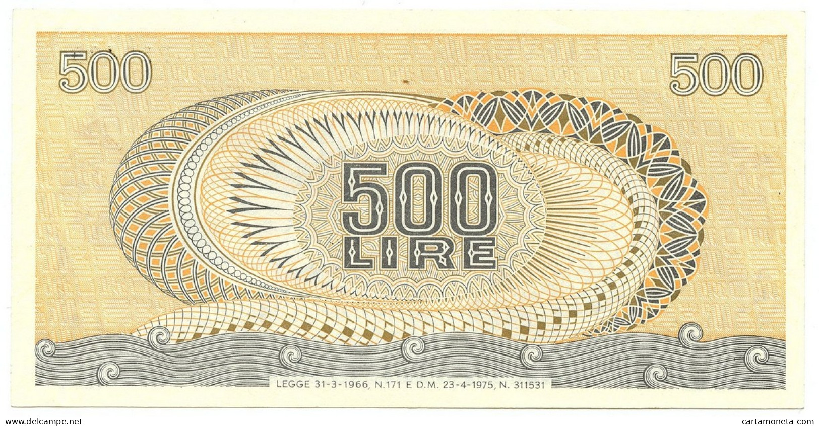 500 LIRE BIGLIETTO DI STATO ARETUSA 23/04/1975 SUP+ - Other & Unclassified