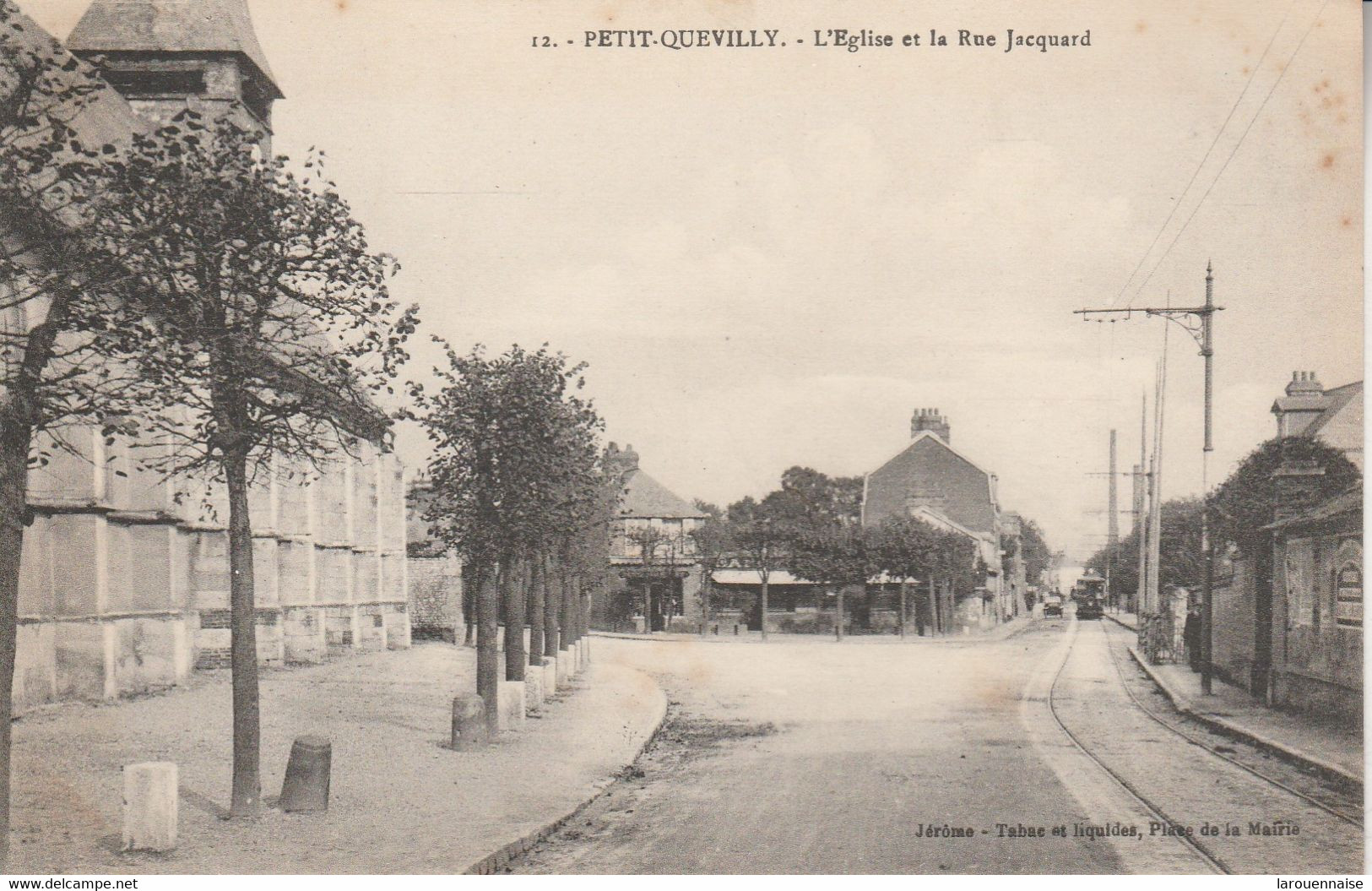 76 - PETIT QUEVILLY - L' Eglise Et La Rue Jacquard - Le Petit-Quevilly