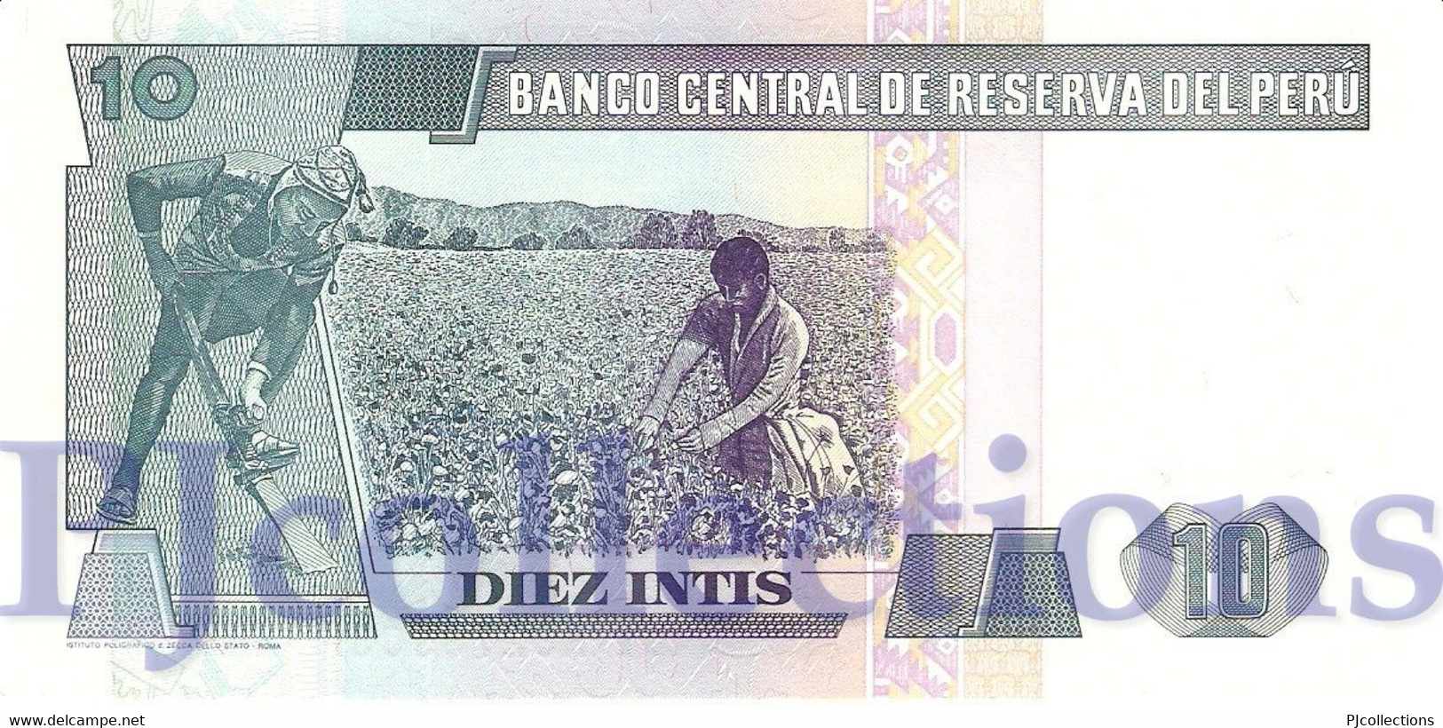 PERU' 10 INTIS 1987 PICK 129 UNC - Pérou