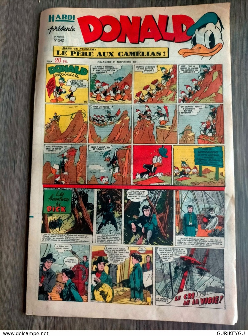 HARDI Présente DONALD N° 242 GUY L'ECLAIR Pim Pam Poum  MANDRAKE Luc Bradefer Le Pere LACLOCHE 11/11/1951 - Donald Duck