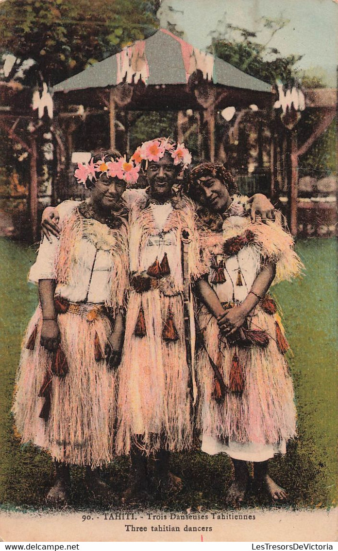 CPA TAHITI - Trois Danseuses Tahitiennes - Three Tahitian Dancers - Tahiti