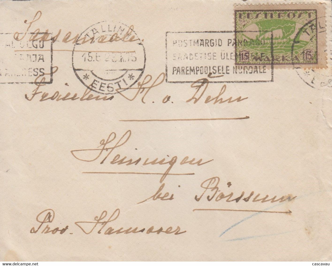Enveloppe   ESTONIE   1923 - Estland