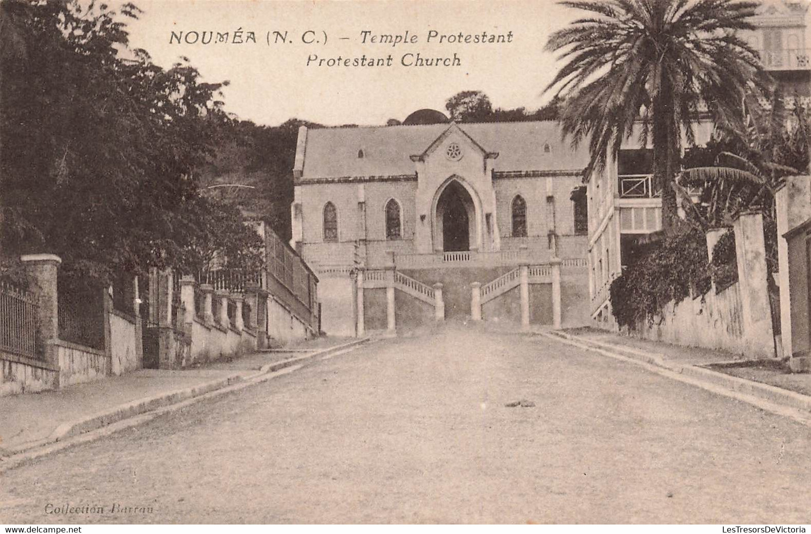 CPA NOUVELLE CALEDONIE - Nouméa - Temple Protestant - Protestant Church - Collection Barrau - Nieuw-Caledonië