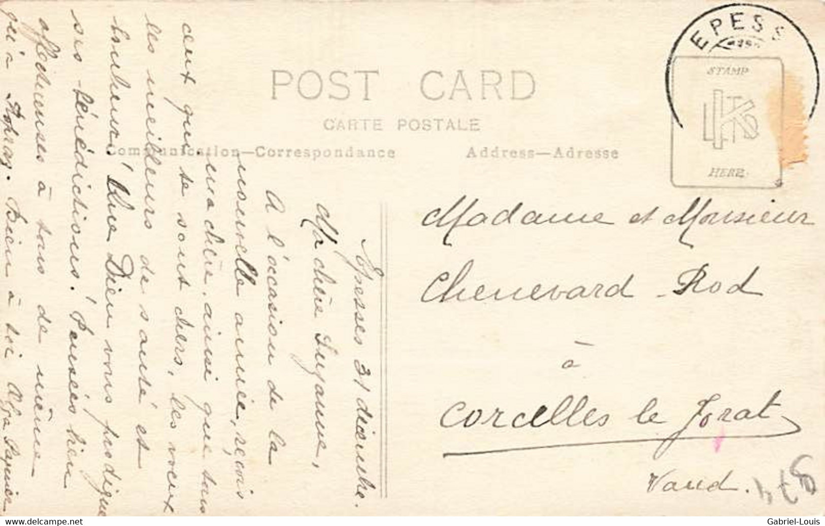 Carte-photo - Cachet Epesses - Épesses