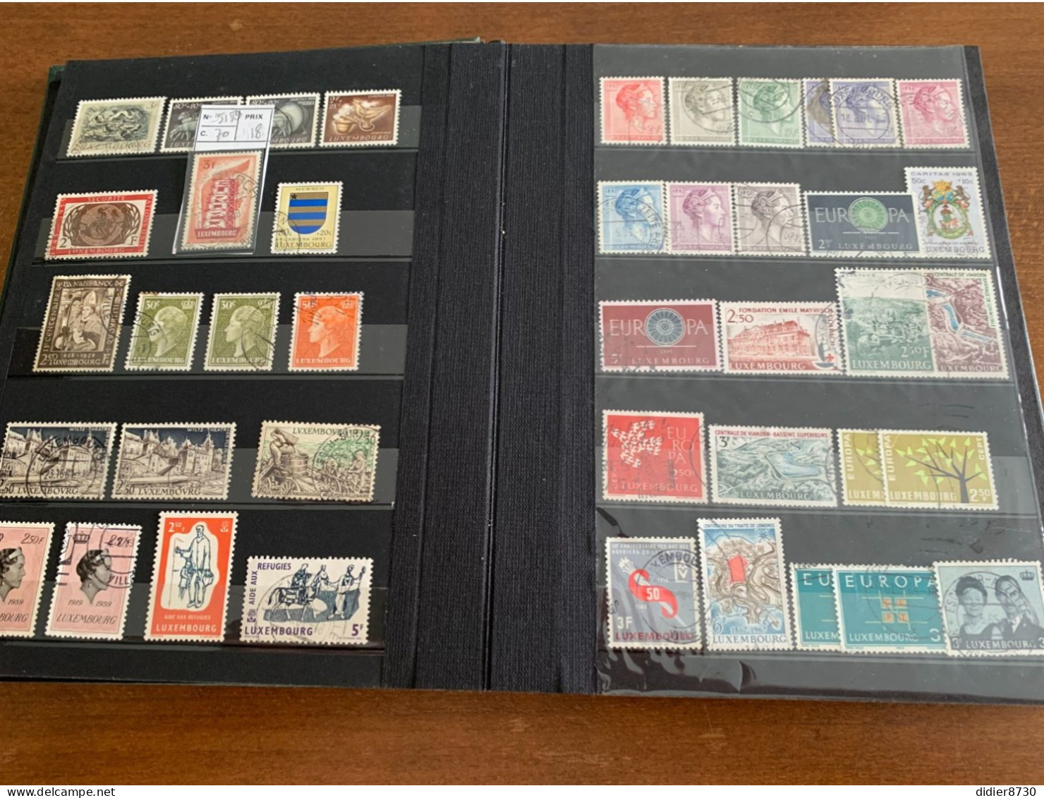 COLLECTION  + 650  TIMBRES LUXEMBOURG OBLITERES  TOUTES PERIODES