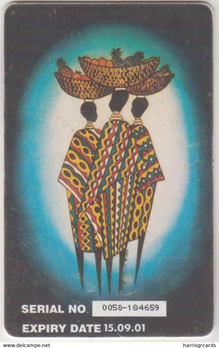 UGANDA - Painting Women With Fruits (Without Barcode) , 5,000 Sh, Used (medium Condition) - Oeganda