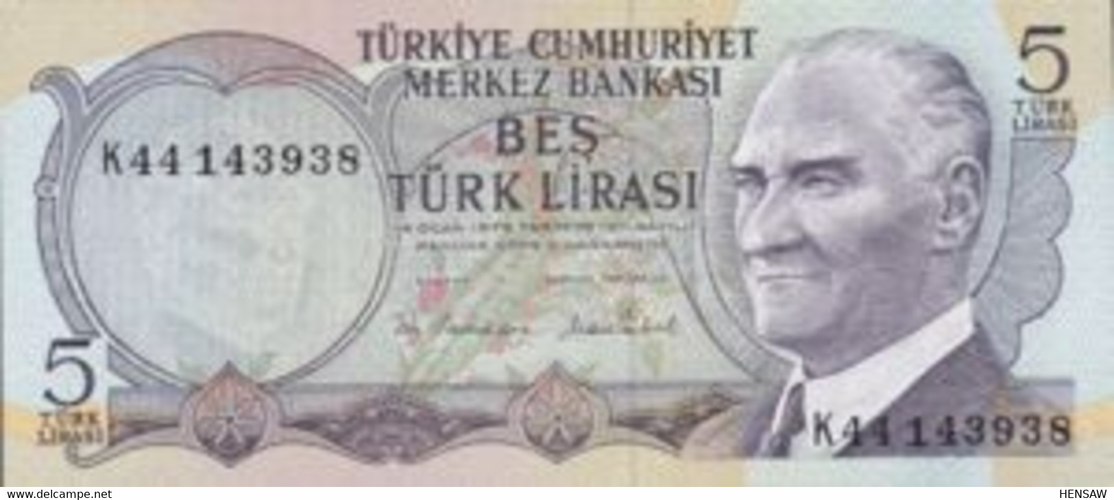 TURKEY TURQUIA 5 LIRASI P 185 1970 UNC SC NUEVO - Turquie