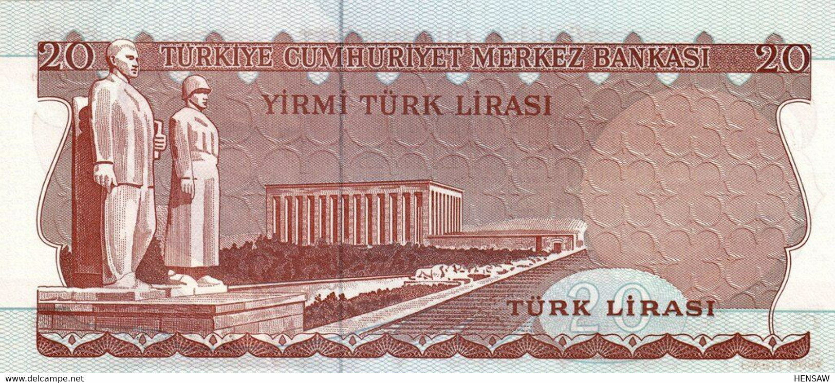 TURKEY TURQUIA 20 LIRASI P 187 1970 UNC SC NUEVO - Turquie