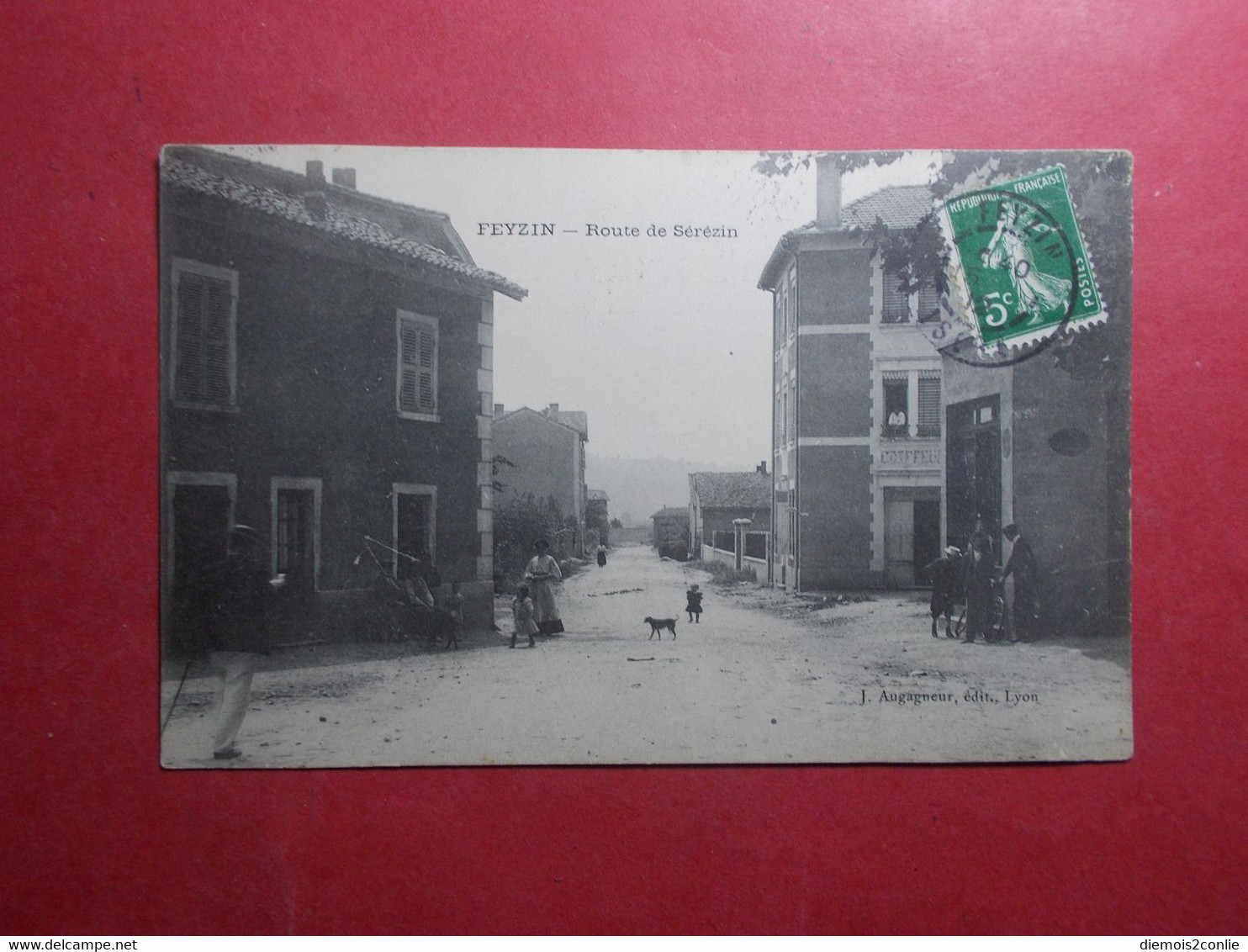 Carte Postale - FEYZIN (69) - Route De Sérézin - Animation 1912 (4298) - Feyzin
