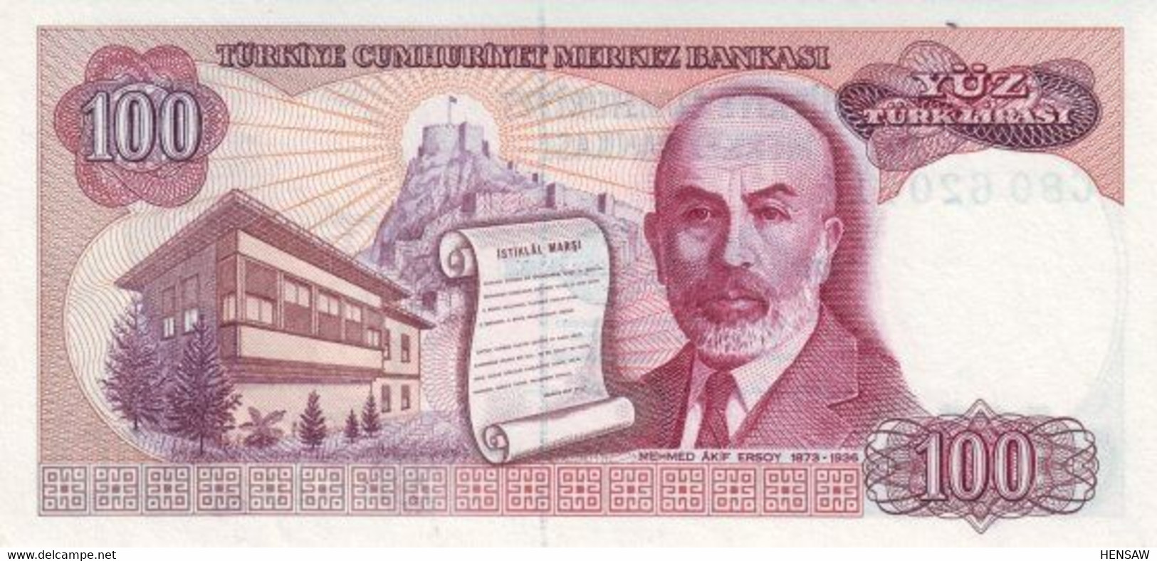 TURKEY TURQUIA 100 LIRASI P 194 1970 UNC SC NUEVO - Turquie