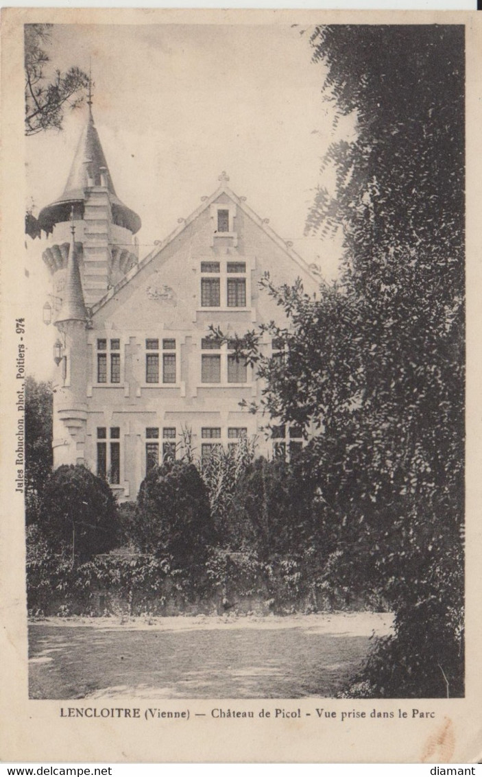 LENCLOITRE (86) - Château De Picol - Vue Prise Dans Le Parc - état Correct - Lencloitre