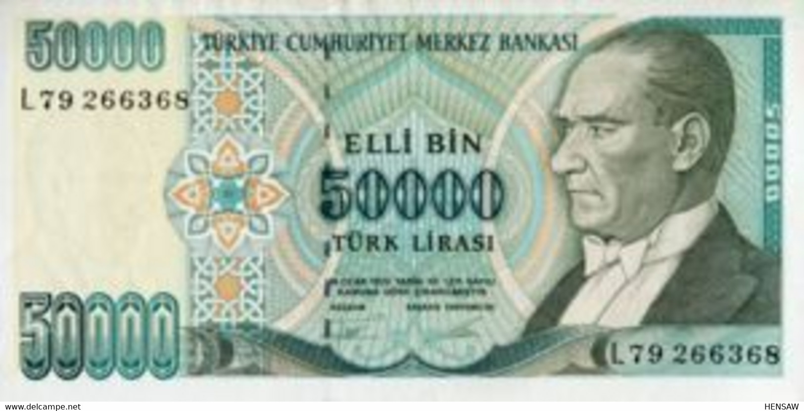 TURKEY TURQUIA 50000 LIRASI P 204 1970 UNC SC NUEVO - Turquie