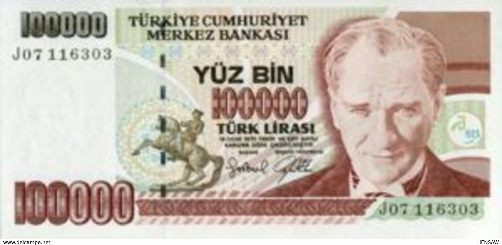 TURKEY TURQUIA 100000 LIRASI P 206 1970 UNC SC NUEVO - Turquie