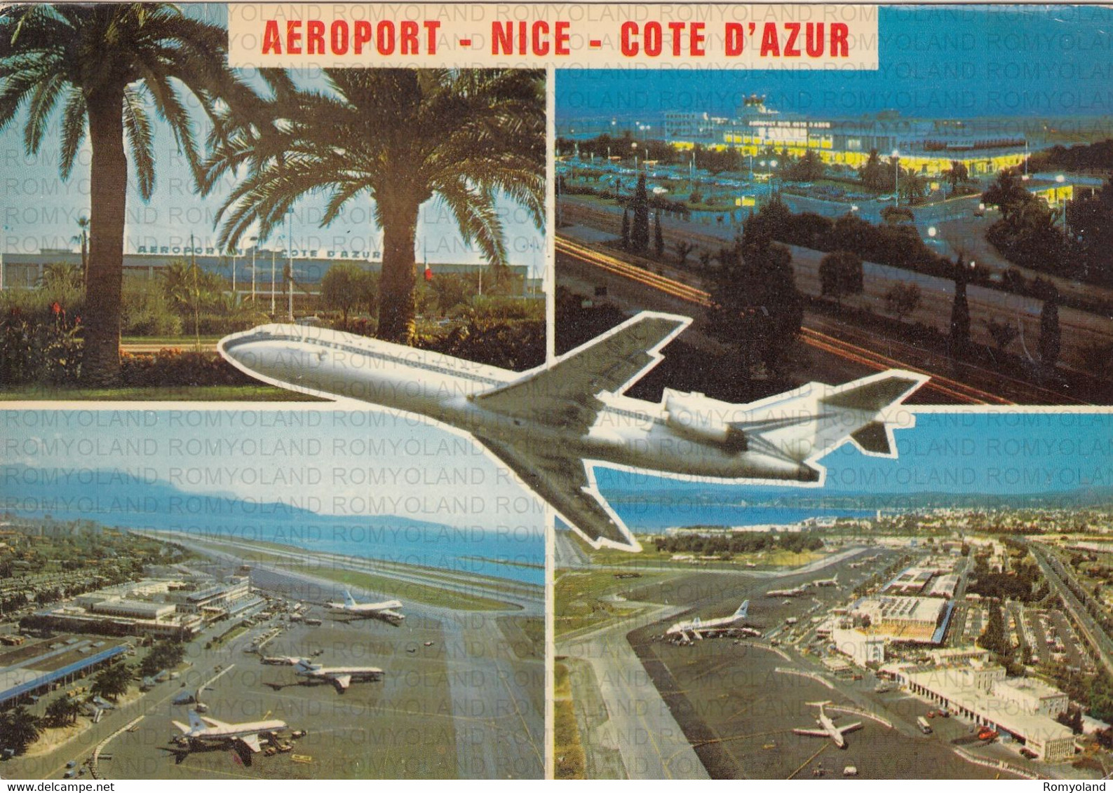 CARTOLINA  NICE,ALPES MARITIMES,FRANCIA,AEROPORT-COTE D"AZUR,VIAGGIATA 1979 - Transport (air) - Airport