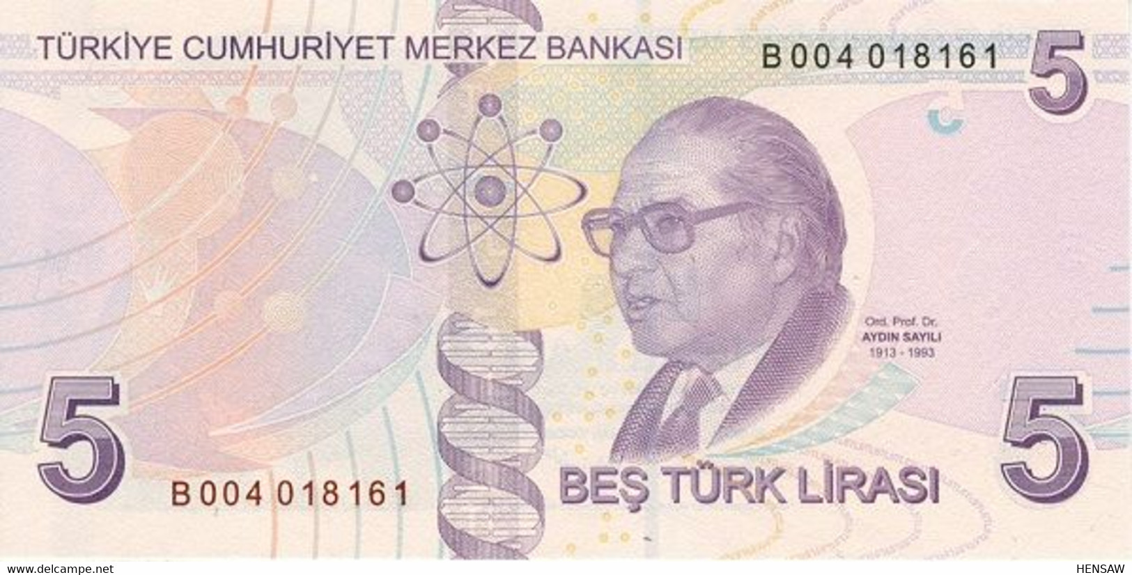 TURKEY TURQUIA 5 LIRASI P 222b 2009 UNC SC NUEVO - Turquie