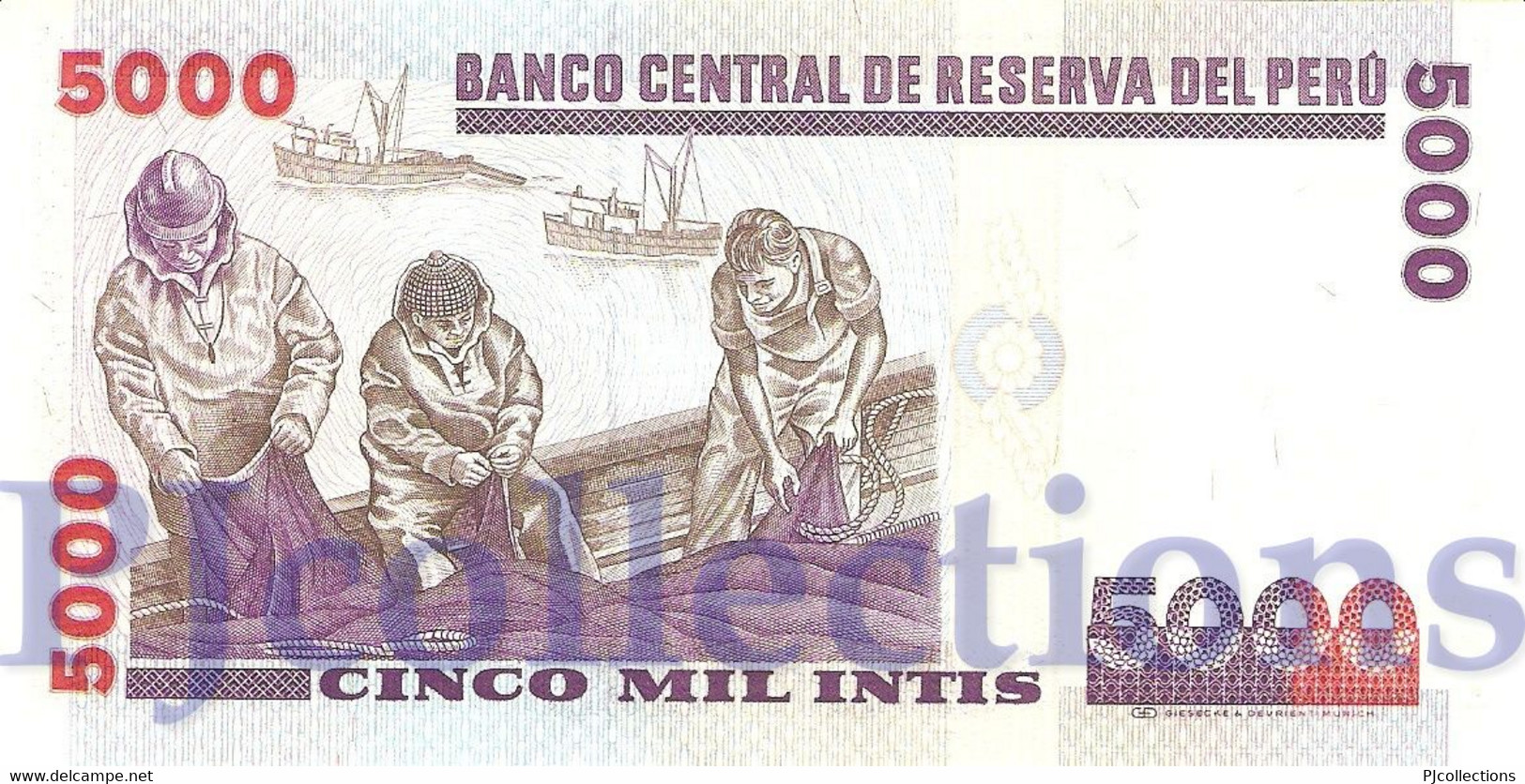 PERU' 5000 INTIS 1988 PICK 137 UNC - Pérou