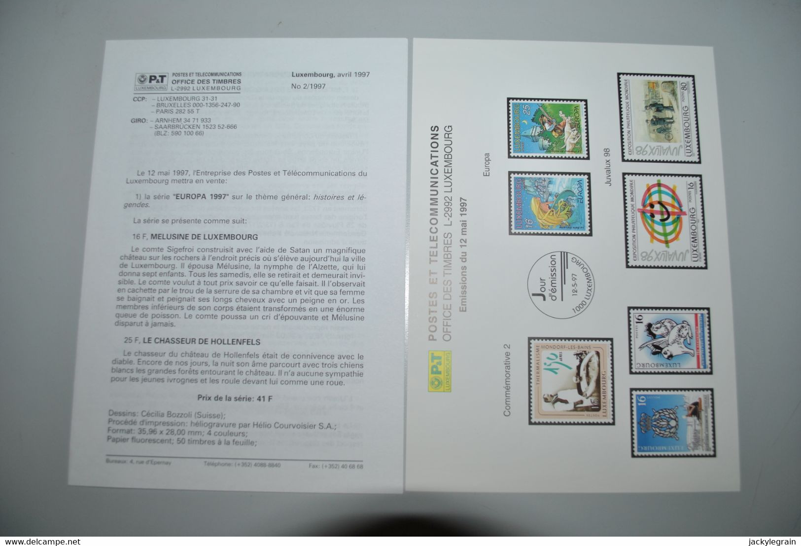 Luxembourg 1996/98 Feuillets Postes Reproductions Envoi Bpost Belgique : 2 € Europe : 5 € - Other & Unclassified