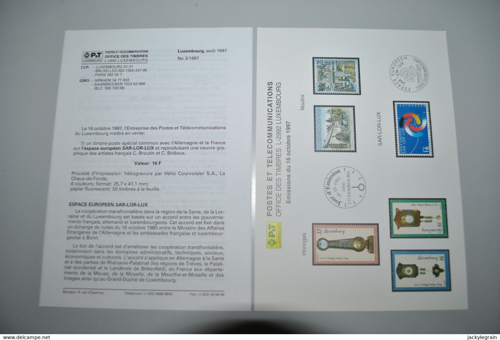 Luxembourg 1996/98 Feuillets Postes Reproductions Envoi Bpost Belgique : 2 € Europe : 5 € - Andere & Zonder Classificatie
